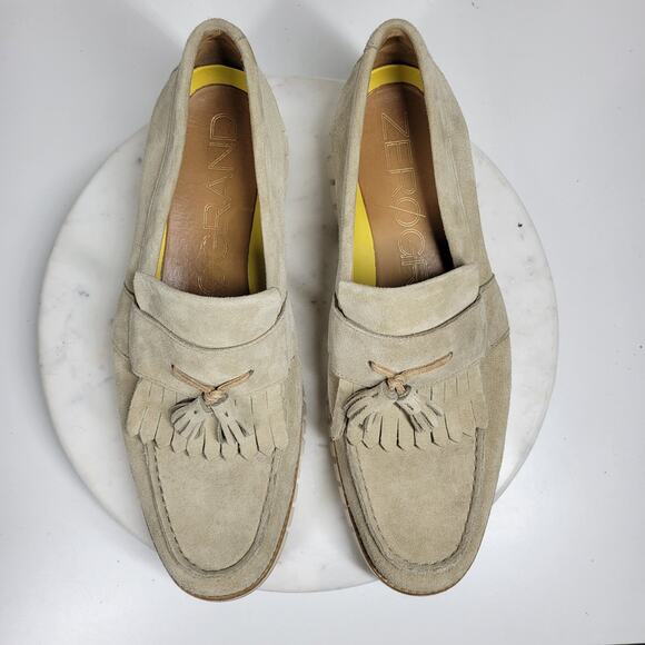 Cole Haan Zero Grand Suede Loafers Mens 13 Beige Tassel Boat Shoes main image 10